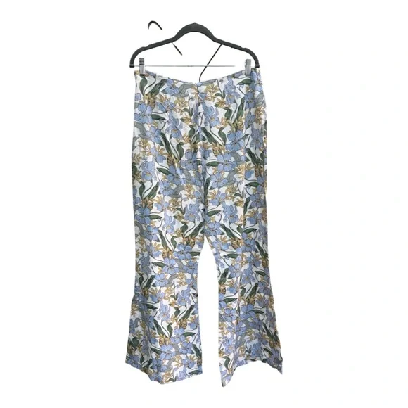 Amalie Leaf Print Trousers -size 14 - Picture 5 of 9